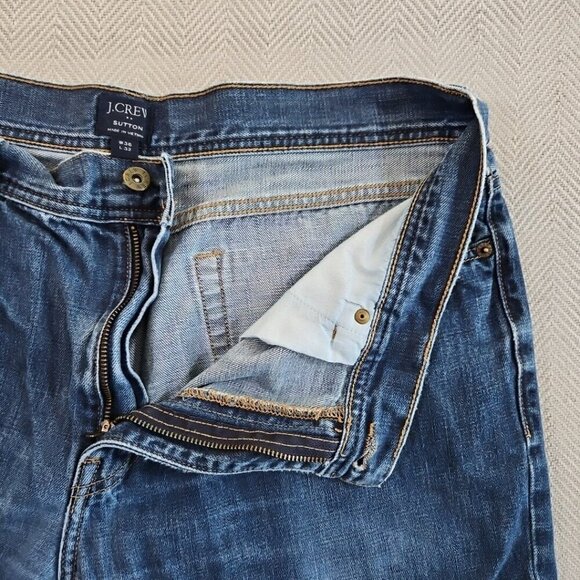 J. Crew Jeans Men's W36 L32 The Sutton Straight Blue Denim Mid Rise EUC Classic - Picture 8 of 11